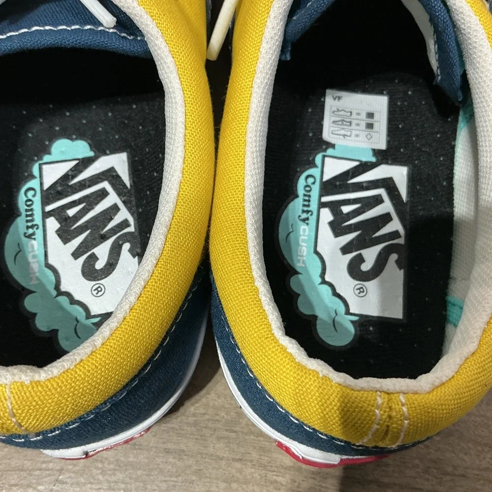 NEW Vans ComfyCush Era Trainers Shoes Blue Yellow VN0A3WM9VNO US Womens Size 5